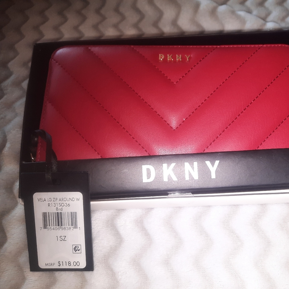 Red DKNY full size wallet